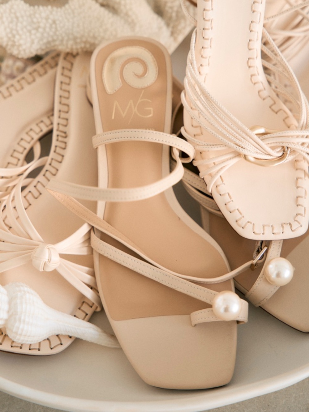 Antonio Melani x M.G. Style - The Flat Wrap Sandals, Sand, 8M